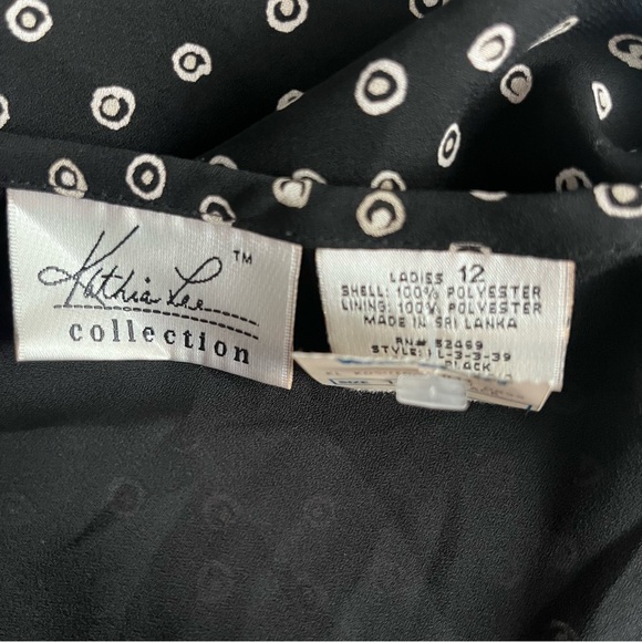 Vintage Y2K Kathie Lee slip dress black size 12/M 90’s spaghetti straps midi - Picture 6 of 11